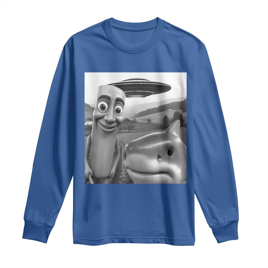 Funny Italian Brainrot Meme Long Sleeve Shirt Funny Tung Tung Tung Sahur Tralalero Tralala Selfie