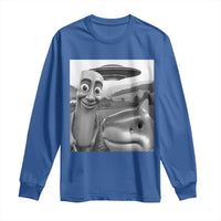 Funny Italian Brainrot Meme Long Sleeve Shirt Funny Tung Tung Tung Sahur Tralalero Tralala Selfie