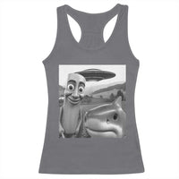 Funny Italian Brainrot Meme Racerback Tank Top Funny Tung Tung Tung Sahur Tralalero Tralala Selfie