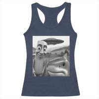 Funny Italian Brainrot Meme Racerback Tank Top Funny Tung Tung Tung Sahur Tralalero Tralala Selfie