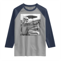 Funny Italian Brainrot Meme Raglan Shirt Funny Tung Tung Tung Sahur Tralalero Tralala Selfie