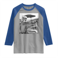 Funny Italian Brainrot Meme Raglan Shirt Funny Tung Tung Tung Sahur Tralalero Tralala Selfie