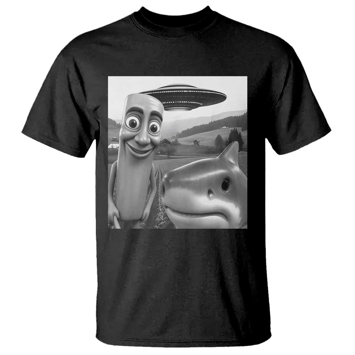 Funny Italian Brainrot Meme T Shirt Funny Tung Tung Tung Sahur Tralalero Tralala Selfie
