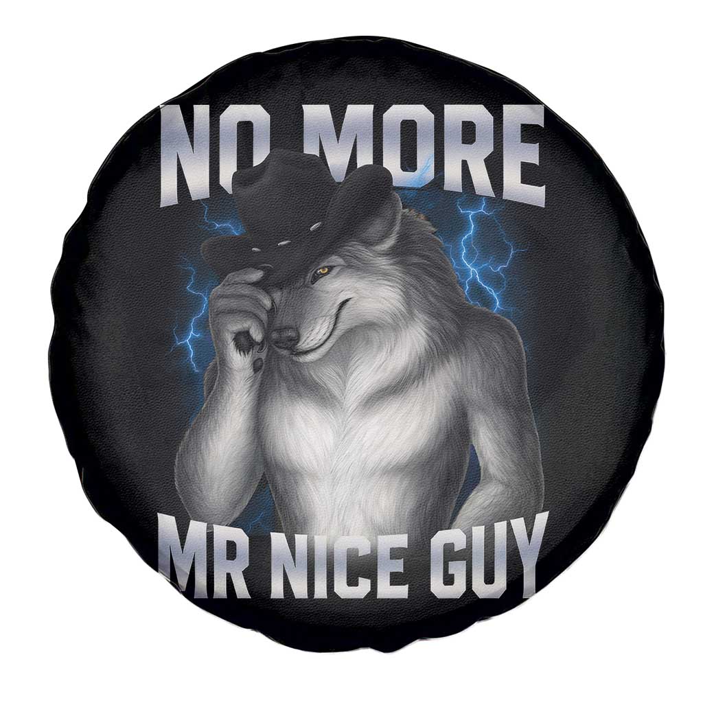 Funny Alpha Wolf Spare Tire Cover No More Mr Nice Guy Unhinged Brainrot Meme Vintage Bootleg - Wonder Print Shop