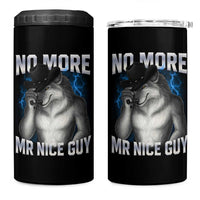 Funny Alpha Wolf 4 in 1 Can Cooler Tumbler No More Mr Nice Guy Unhinged Brainrot Meme Vintage Bootleg - Wonder Print Shop
