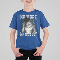 Funny Alpha Wolf T Shirt For Kid No More Mr Nice Guy Unhinged Brainrot Meme Vintage Bootleg - Wonder Print Shop
