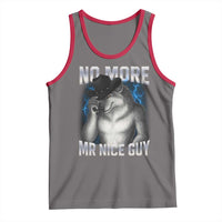 Funny Alpha Wolf Tank Top No More Mr Nice Guy Unhinged Brainrot Meme Vintage Bootleg - Wonder Print Shop