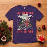 Motorcycle Biker Santa Christmas T Shirt Oh What Fun It is To Ride - Wonder Print Shop