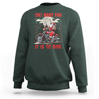 Motorcycle Biker Santa Christmas Sweatshirt Oh What Fun It is To Ride - Wonder Print Shop