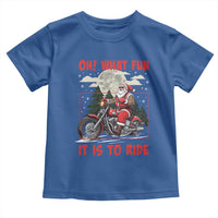 Motorcycle Biker Santa Christmas Toddler T Shirt Oh What Fun It is To Ride