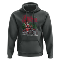 Christmas Motorcycle Santa Hoodie Funny Motorbike Rider Grandpa Merry Xmas