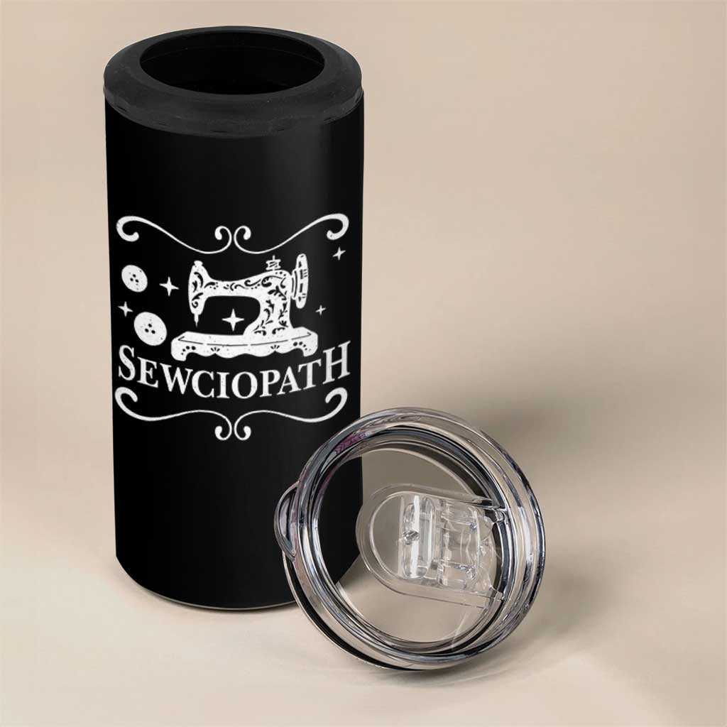 Sewing Lover 4 in 1 Can Cooler Tumbler Sewciopath Quilter Gift
