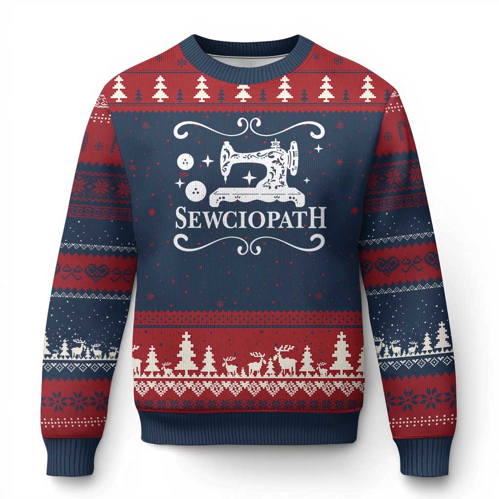 Sewing Lover Ugly Christmas Sweater Sewciopath Quilter Gift