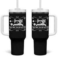 Sewing Lover Tumbler With Handle Sewciopath Quilter Gift