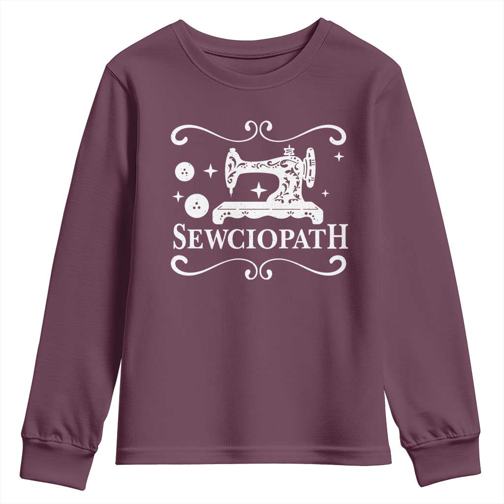Sewing Lover Youth Sweatshirt Sewciopath Quilter Gift