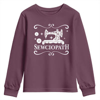 Sewing Lover Youth Sweatshirt Sewciopath Quilter Gift