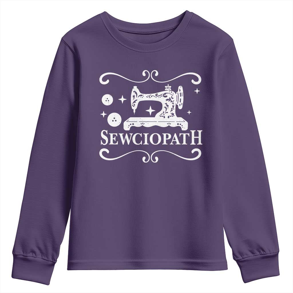 Sewing Lover Youth Sweatshirt Sewciopath Quilter Gift