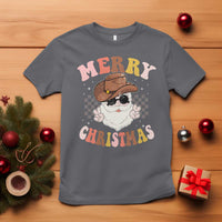 Christmas Cowboy T Shirt Vintage 90s Western Groovy Santa Claus Xmas Vibes - Wonder Print Shop