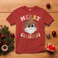 Christmas Cowboy T Shirt Vintage 90s Western Groovy Santa Claus Xmas Vibes - Wonder Print Shop