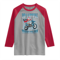 Dirt Bike Christmas Raglan Shirt Brraaap Funny Motocross Biker Xmas Gift
