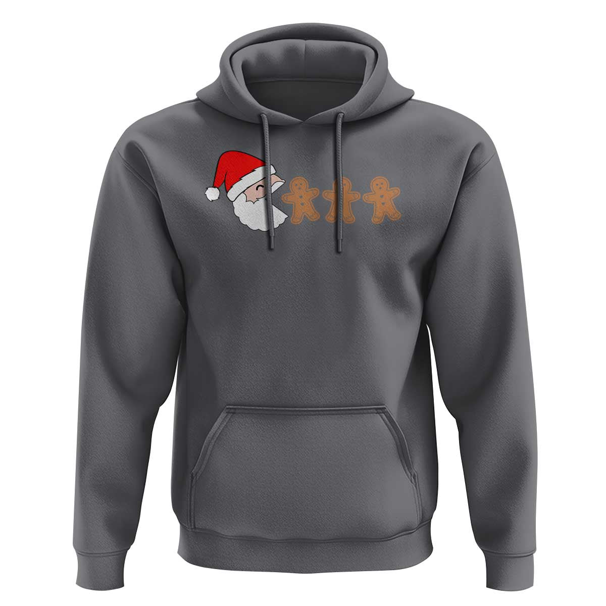 Funny Christmas Hoodie Santa Eating Gingerbread Men Gamer Men Women Kids