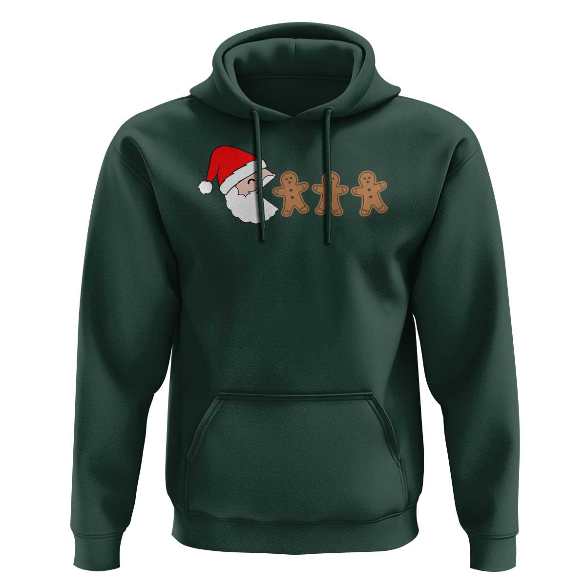 Funny Christmas Hoodie Santa Eating Gingerbread Men Gamer Men Women Kids