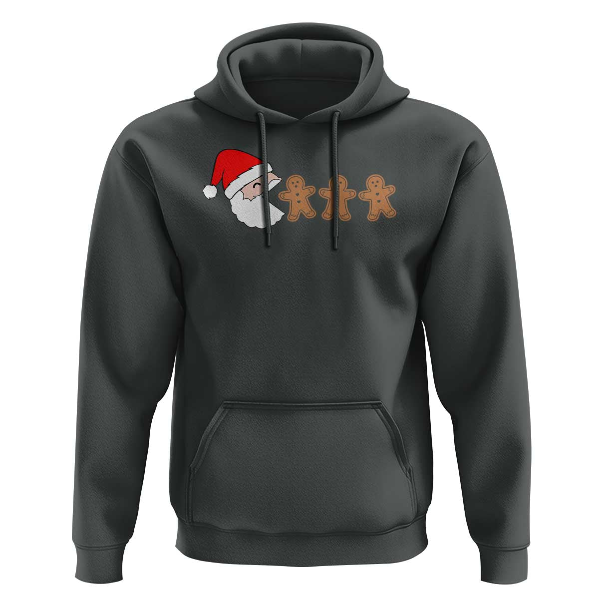 Funny Christmas Hoodie Santa Eating Gingerbread Men Gamer Men Women Kids