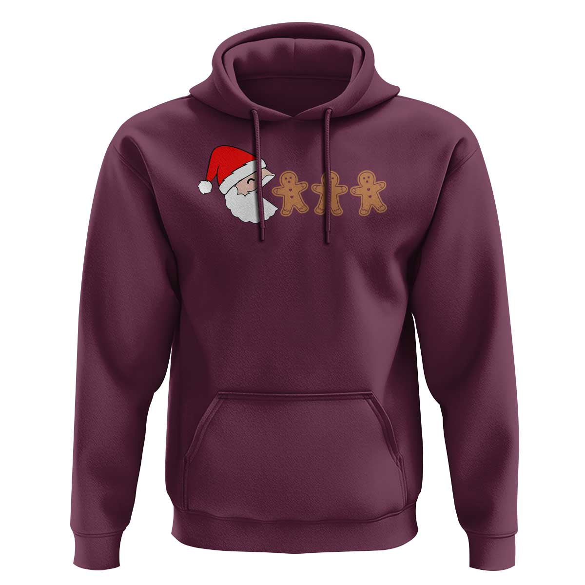 Funny Christmas Hoodie Santa Eating Gingerbread Men Gamer Men Women Kids