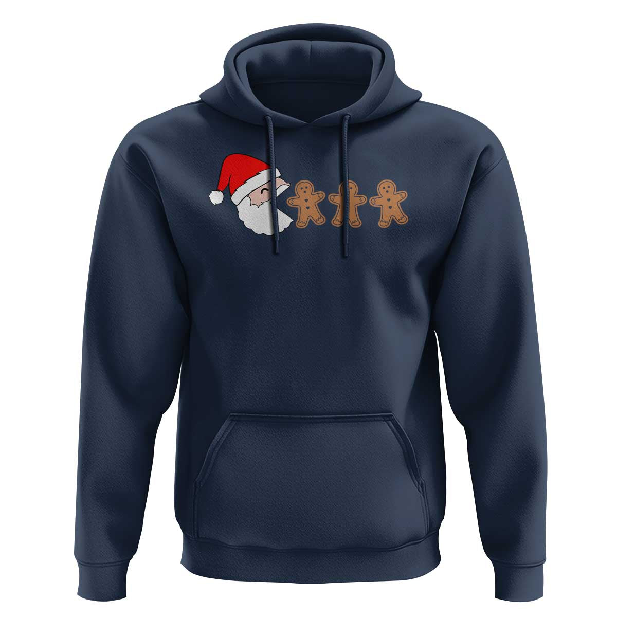 Funny Christmas Hoodie Santa Eating Gingerbread Men Gamer Men Women Kids