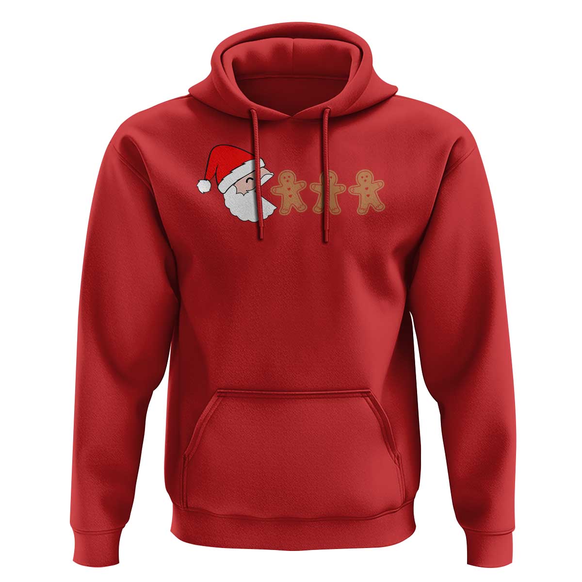 Funny Christmas Hoodie Santa Eating Gingerbread Men Gamer Men Women Kids