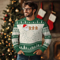 Funny Ugly Christmas Sweater Santa Eating Gingerbread Men Gamer Men Women Kids - Wonder Print Shop