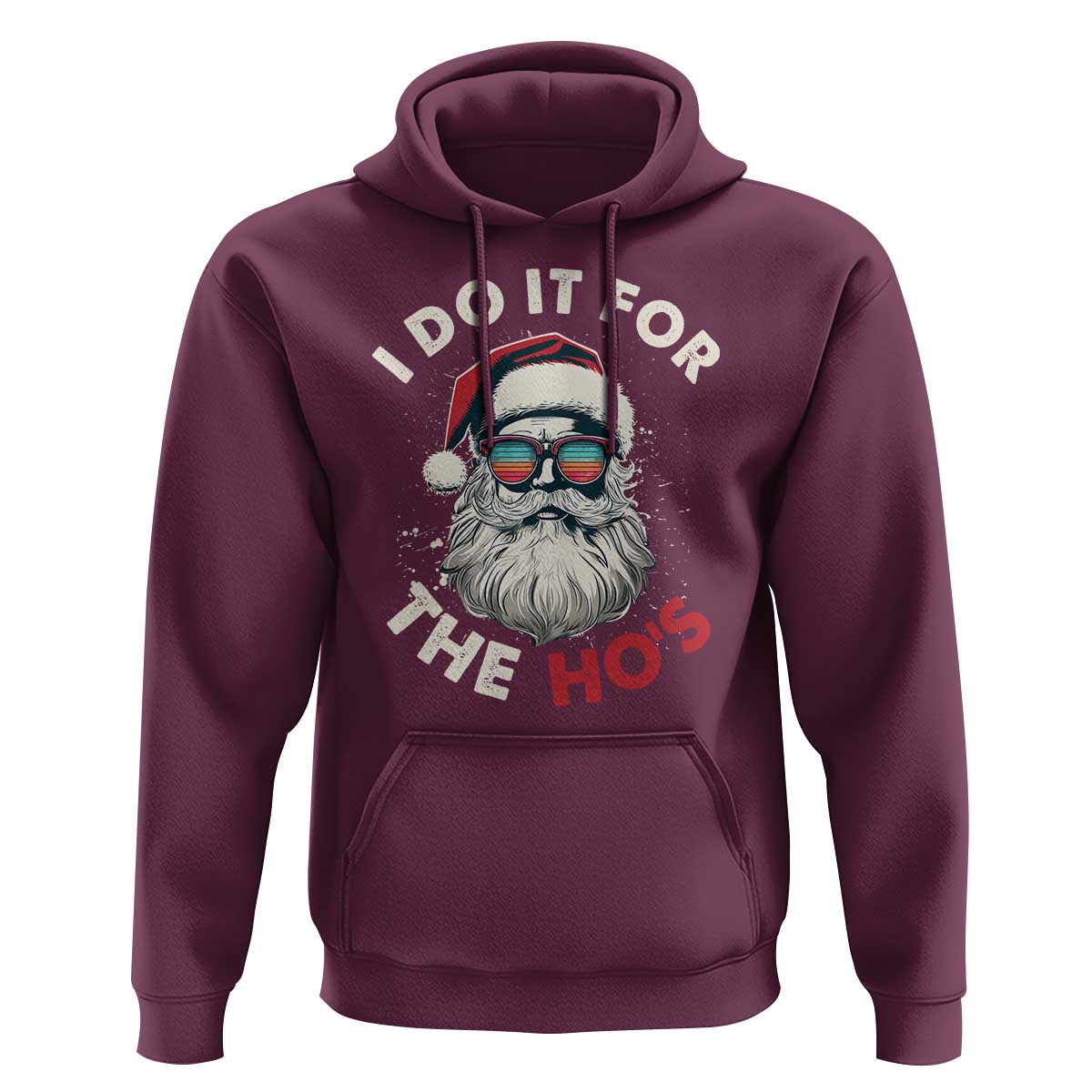 Funny Christmas Hoodie Santa I Do It For The Ho's