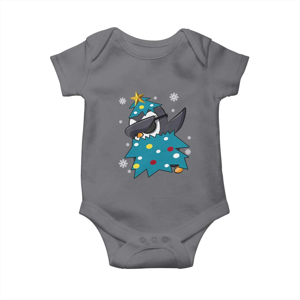 Christmas Penguin Baby Onesie Funny Animals Xmas Tree Lights Boys Kids