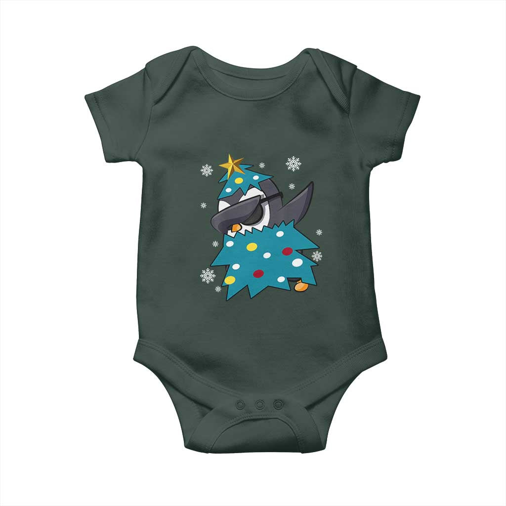 Christmas Penguin Baby Onesie Funny Animals Xmas Tree Lights Boys Kids