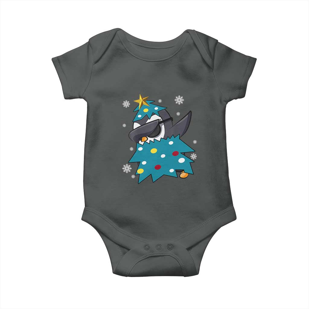 Christmas Penguin Baby Onesie Funny Animals Xmas Tree Lights Boys Kids