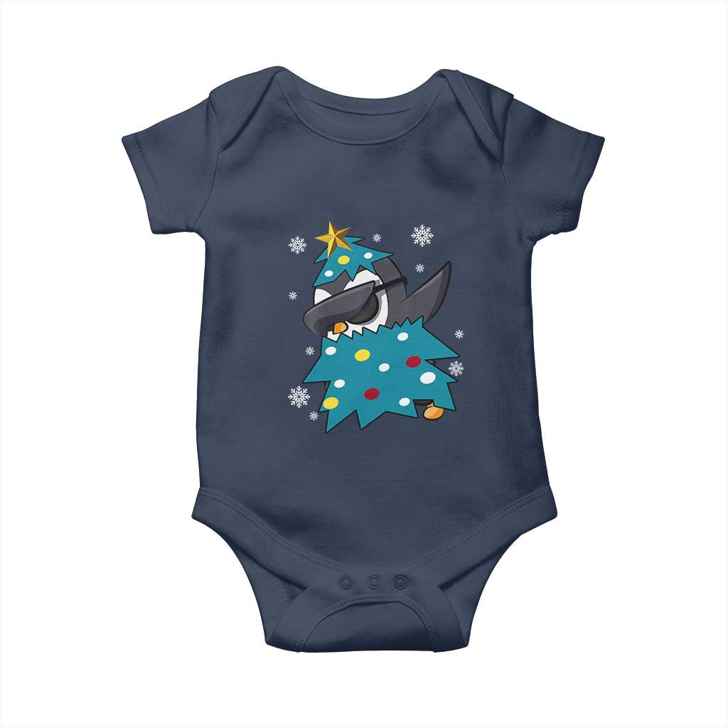 Christmas Penguin Baby Onesie Funny Animals Xmas Tree Lights Boys Kids