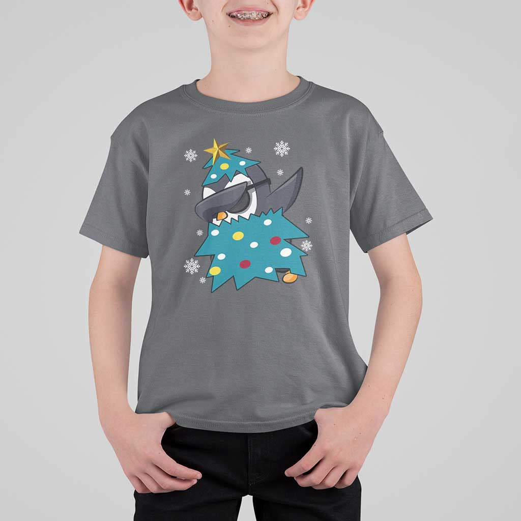Christmas Penguin T Shirt For Kid Funny Animals Xmas Tree Lights Boys Kids - Wonder Print Shop