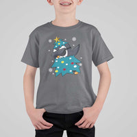 Christmas Penguin T Shirt For Kid Funny Animals Xmas Tree Lights Boys Kids - Wonder Print Shop