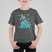 Christmas Penguin T Shirt For Kid Funny Animals Xmas Tree Lights Boys Kids - Wonder Print Shop