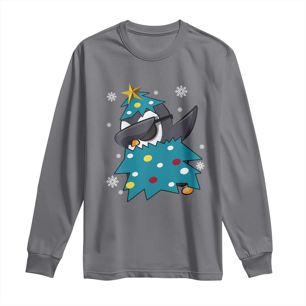 Christmas Penguin Long Sleeve Shirt Funny Animals Xmas Tree Lights Boys Kids