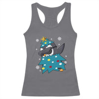 Christmas Penguin Racerback Tank Top Funny Animals Xmas Tree Lights Boys Kids