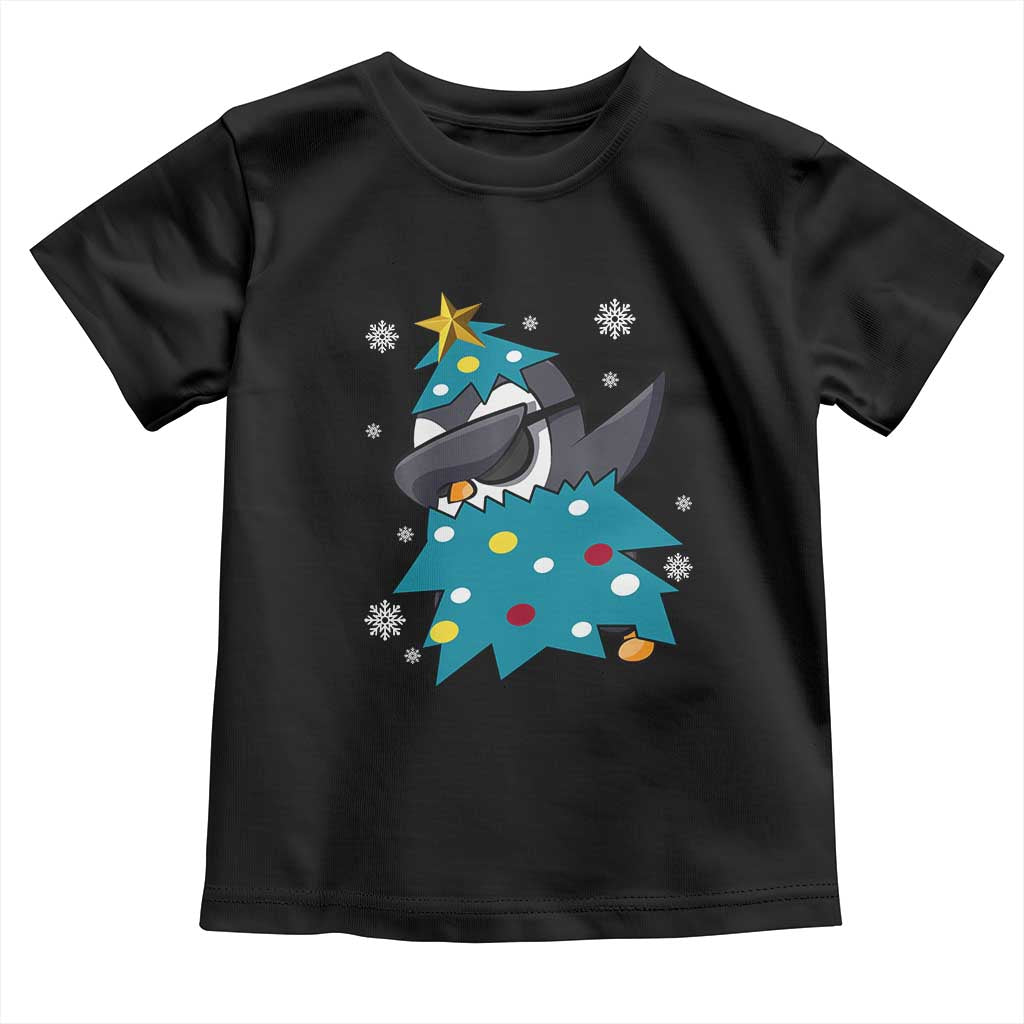 Christmas Penguin Toddler T Shirt Funny Animals Xmas Tree Lights Boys Kids