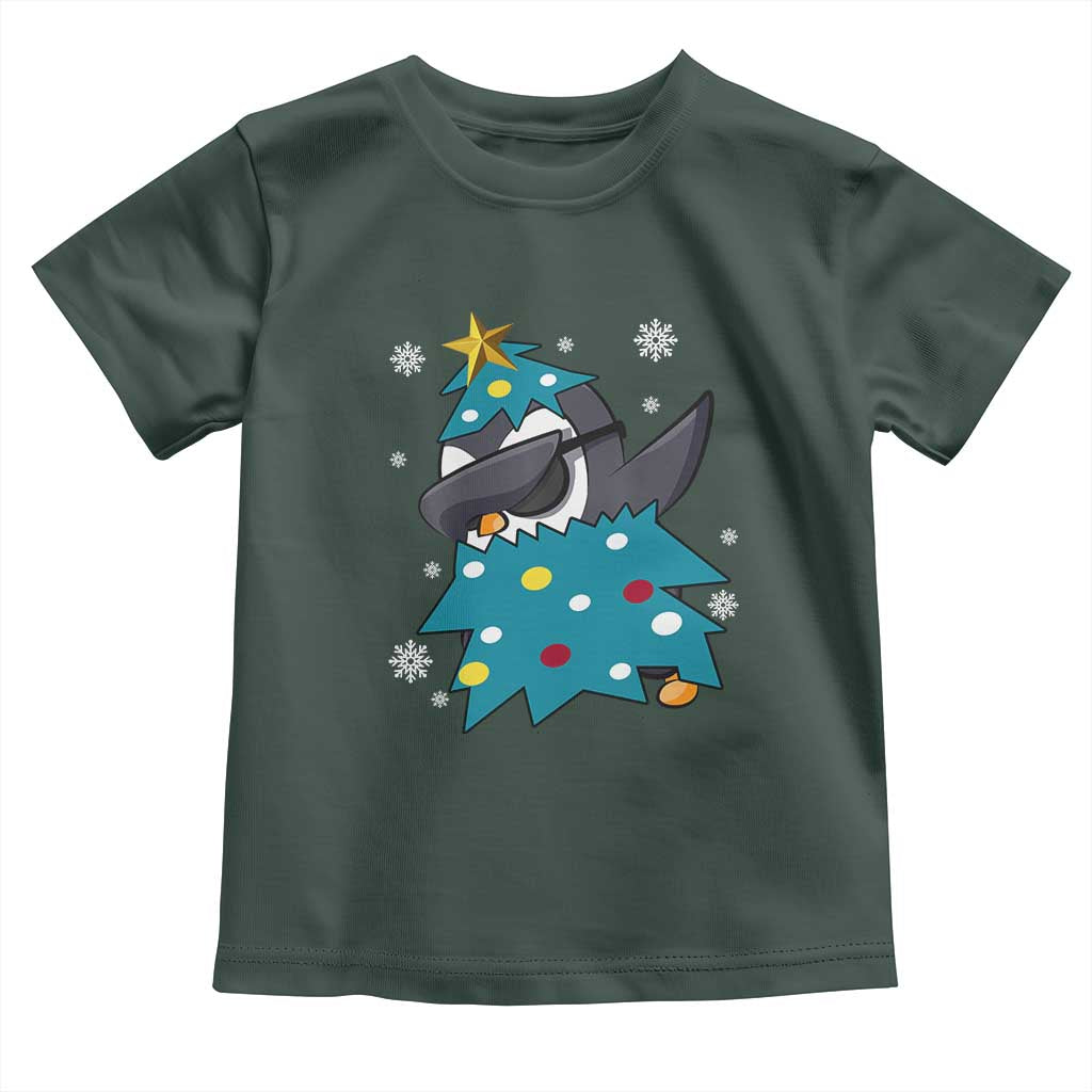 Christmas Penguin Toddler T Shirt Funny Animals Xmas Tree Lights Boys Kids