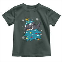Christmas Penguin Toddler T Shirt Funny Animals Xmas Tree Lights Boys Kids