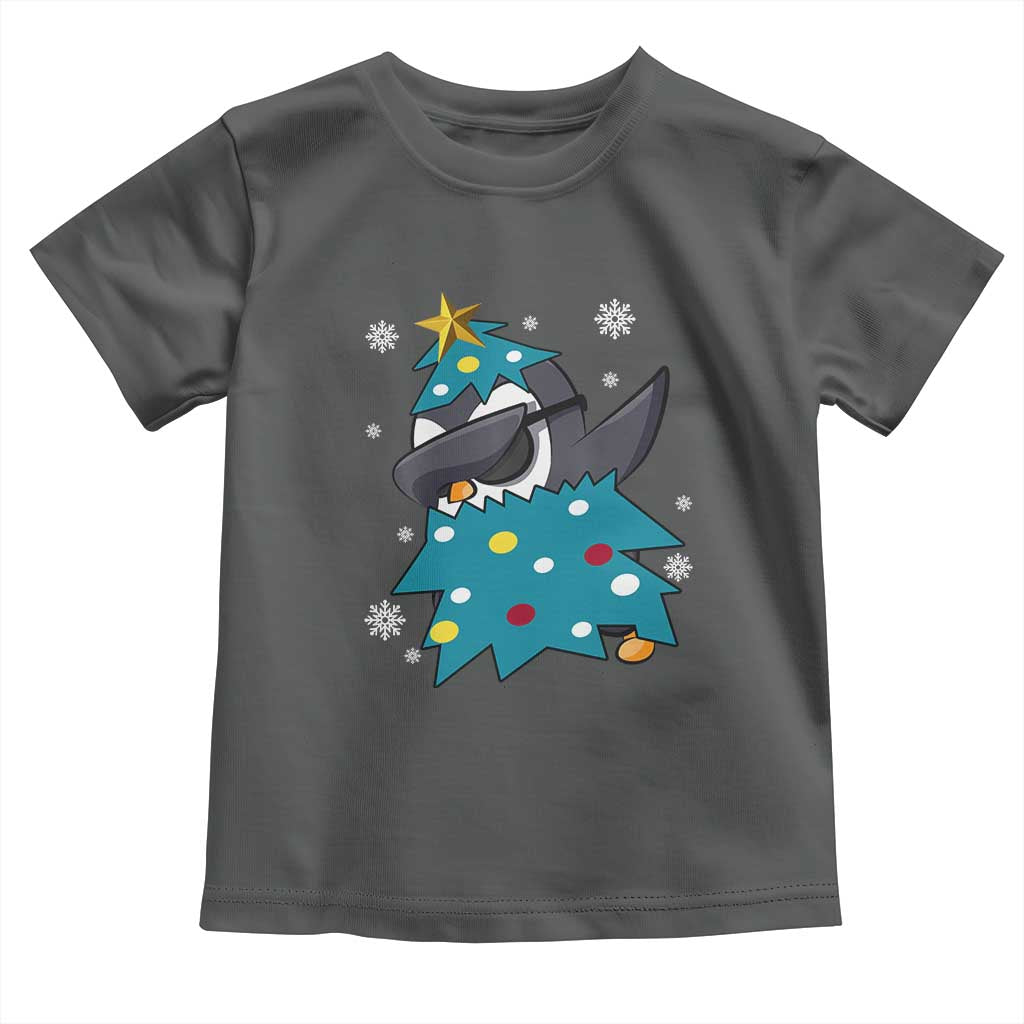 Christmas Penguin Toddler T Shirt Funny Animals Xmas Tree Lights Boys Kids
