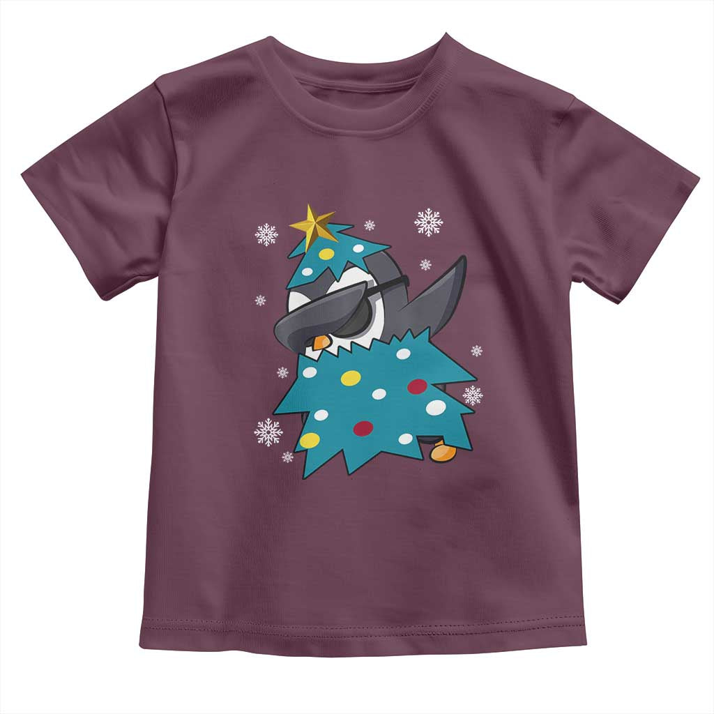 Christmas Penguin Toddler T Shirt Funny Animals Xmas Tree Lights Boys Kids