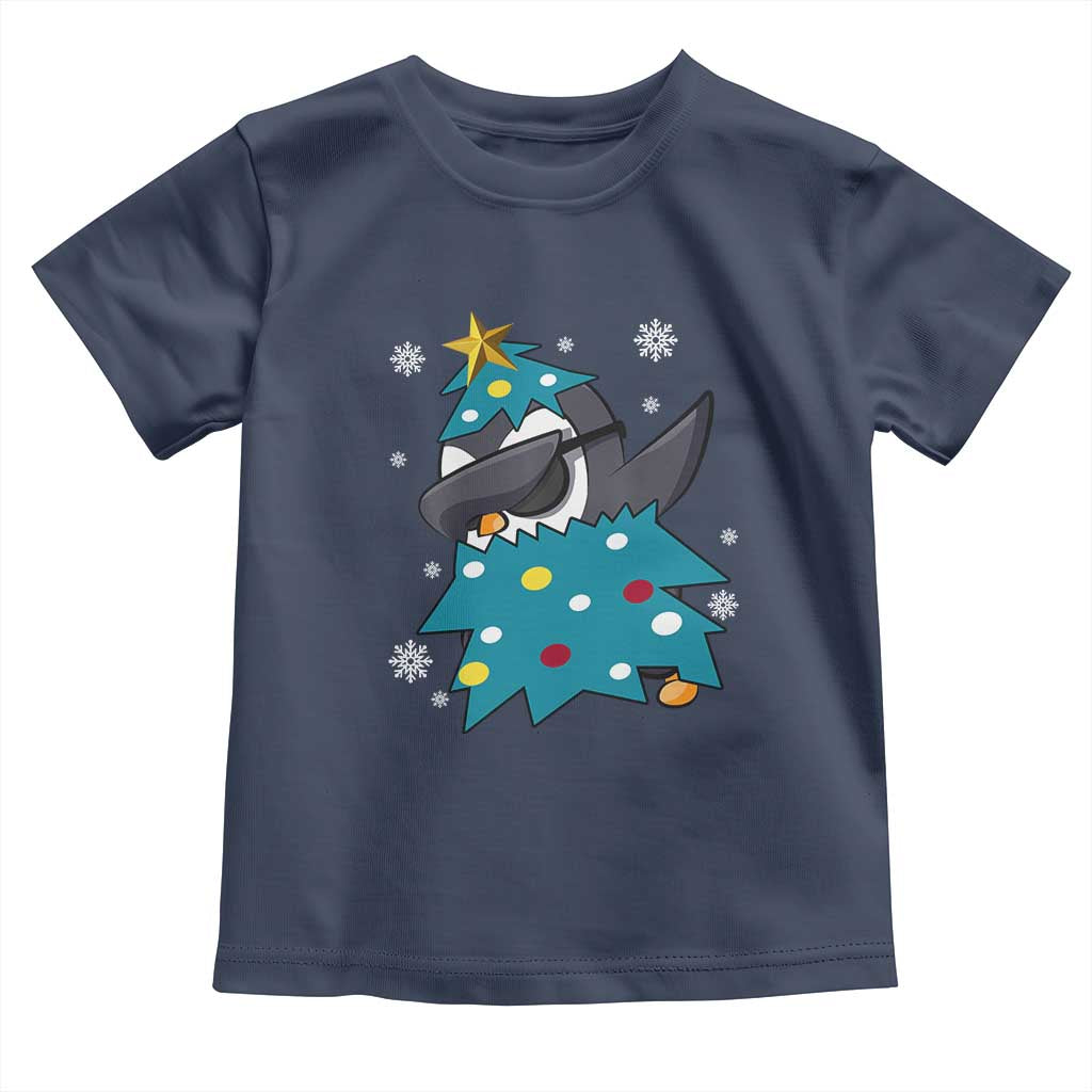 Christmas Penguin Toddler T Shirt Funny Animals Xmas Tree Lights Boys Kids