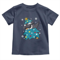 Christmas Penguin Toddler T Shirt Funny Animals Xmas Tree Lights Boys Kids