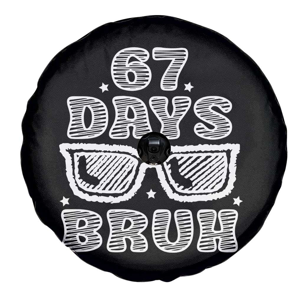 Bruh 67 Days of School Spare Tire Cover Funny Six Seven 6 7 Teen Gen Z Alpha Meme Teacher - Wonder Print Shop
