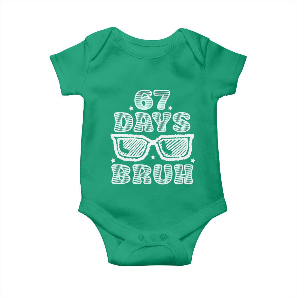Bruh 67 Days of School Baby Onesie Funny Six Seven 6 7 Teen Gen Z Alpha Meme Teacher - Wonder Print Shop